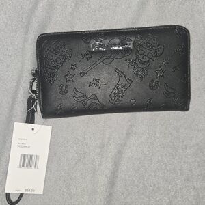 Black Betsey Johnson Wallet with Western Design